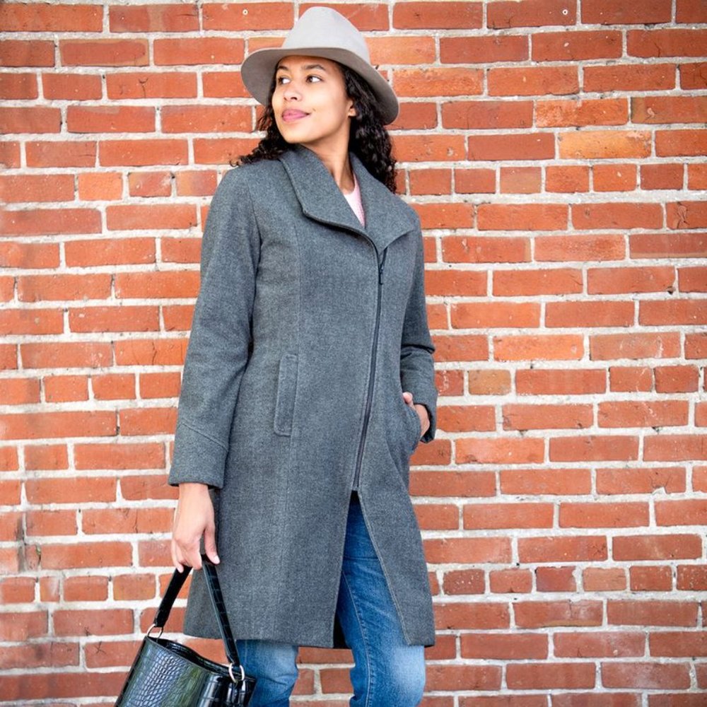 Betabrand NWT Crossover Coat Charcoal M
